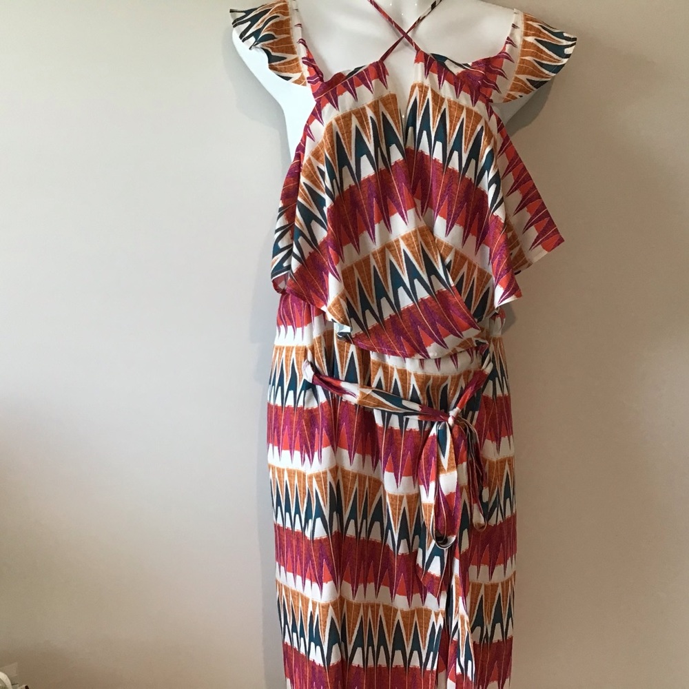 Dress Large Red/GreenAbstract NWT Gianni Bini